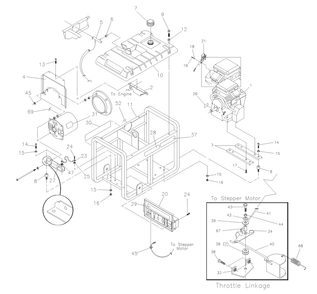 Generator Diagram and Parts List for 9809-2-MC  Briggs and Stratton Generator